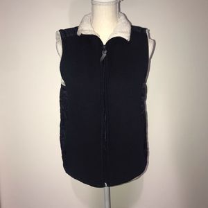 Talbots Blue/White Vest Size Medium Petite
